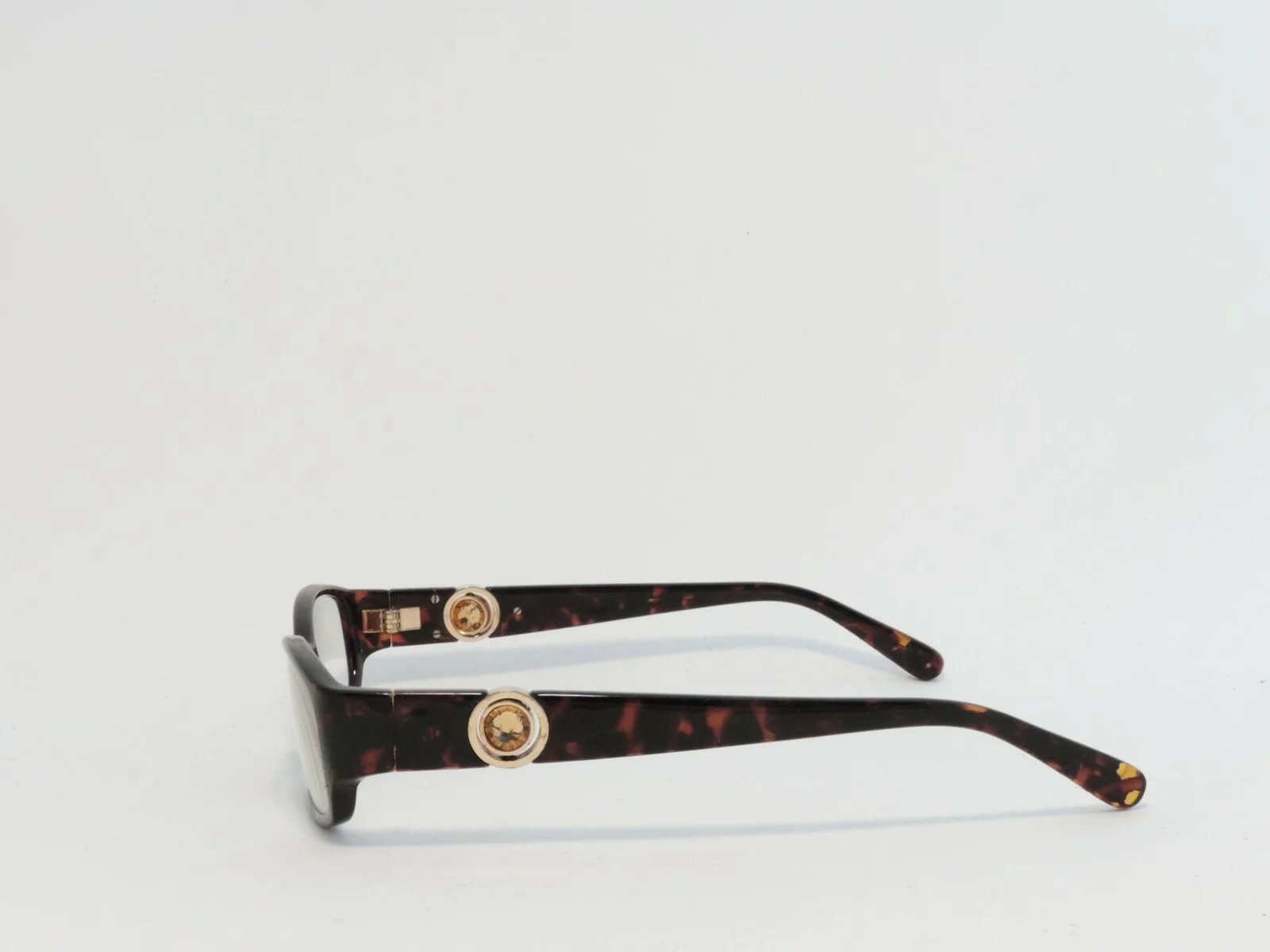 JUICY COUTURE ACETATE EYEGLASS FRAMES CHANGEABLE LOGO DETAIL TEMPLE HAVANA 3