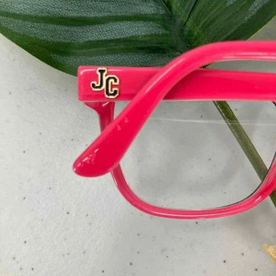 Juicy Couture Black Hot Pink Round Plastic Lightweight JU939 Glasses Frames 4