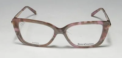 JUICY COUTURE JU 156 01R4 OVERSIZED TORTOISE BLUSH ACETATE LOGO FRAME EYEGLASSES 3