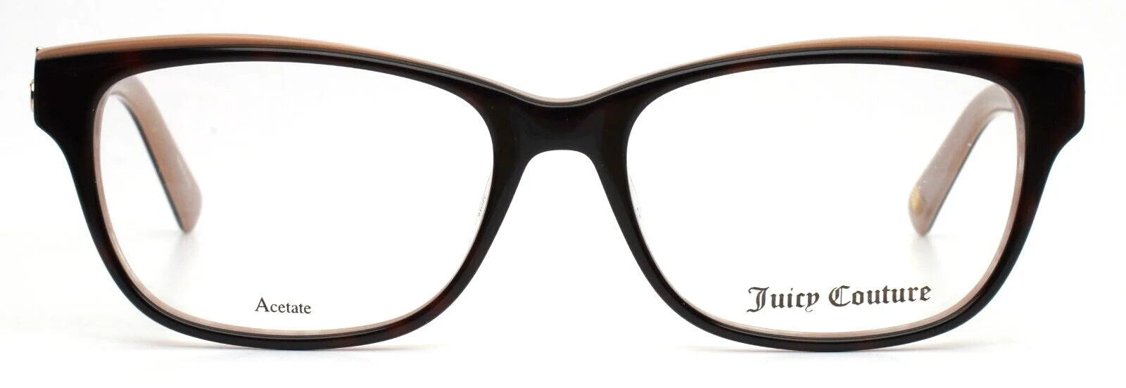 JUICY COUTURE JU154 0DG3 Havana Pink Womens Rectangle Eyeglasses 52-16-135 B:36 2