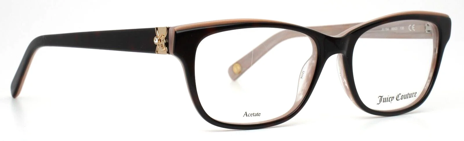 JUICY COUTURE JU154 0DG3 Havana Pink Womens Rectangle Eyeglasses 52-16-135 B:36 3