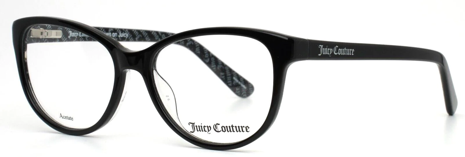 JUICY COUTURE JU300 807 Black Womens Cat Eye Full Rim Eyeglasses 49-15-135 B:38