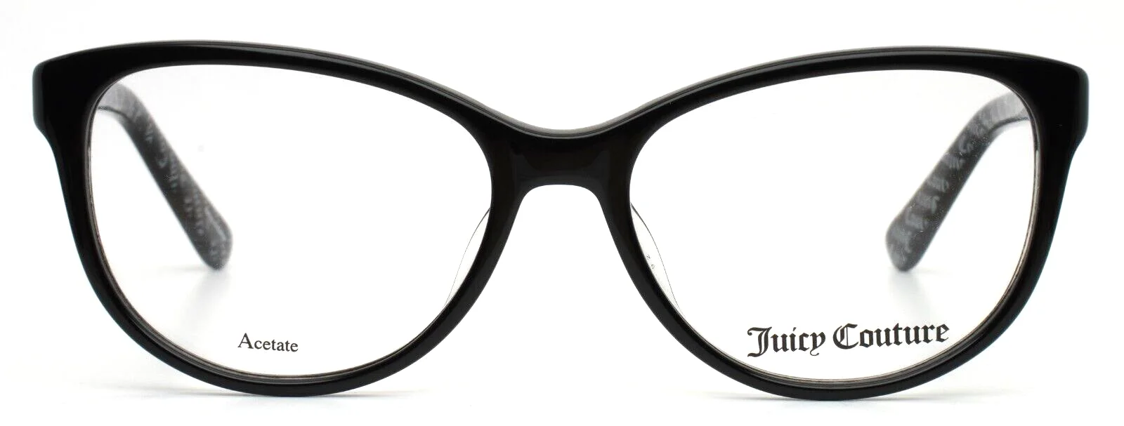 JUICY COUTURE JU300 807 Black Womens Cat Eye Full Rim Eyeglasses 49-15-135 B:38 2