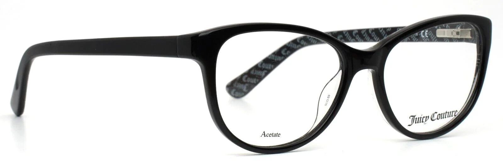JUICY COUTURE JU300 807 Black Womens Cat Eye Full Rim Eyeglasses 49-15-135 B:38 3