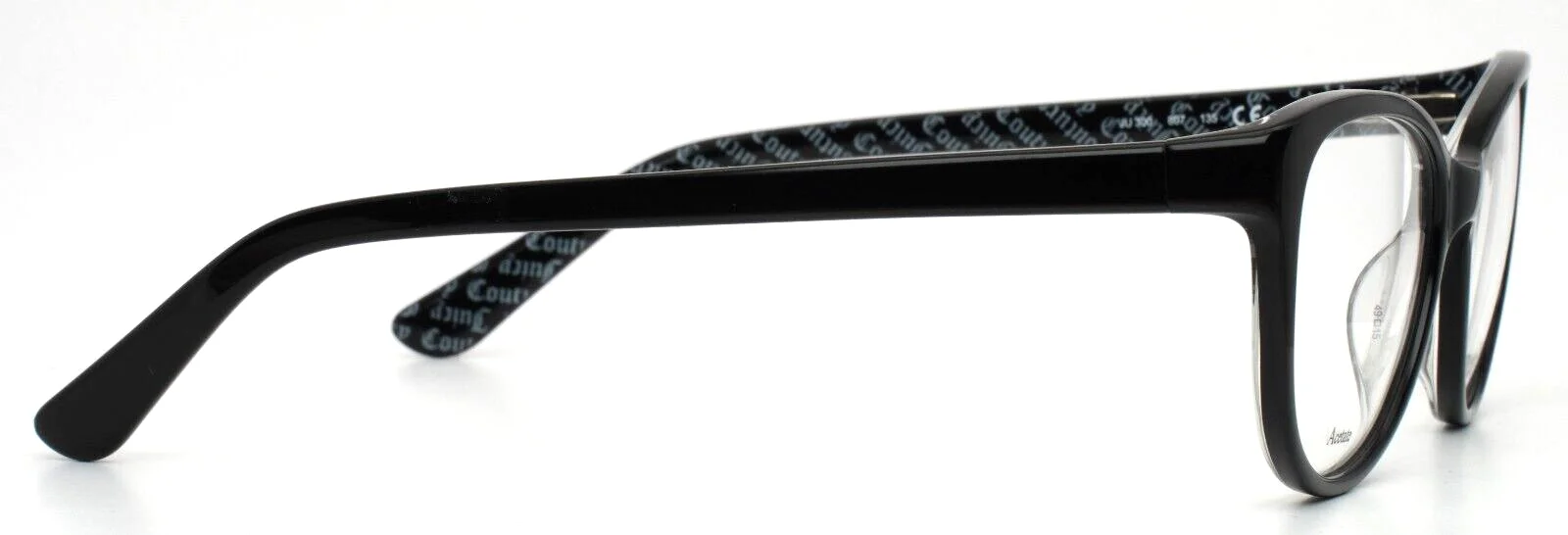 JUICY COUTURE JU300 807 Black Womens Cat Eye Full Rim Eyeglasses 49-15-135 B:38 4