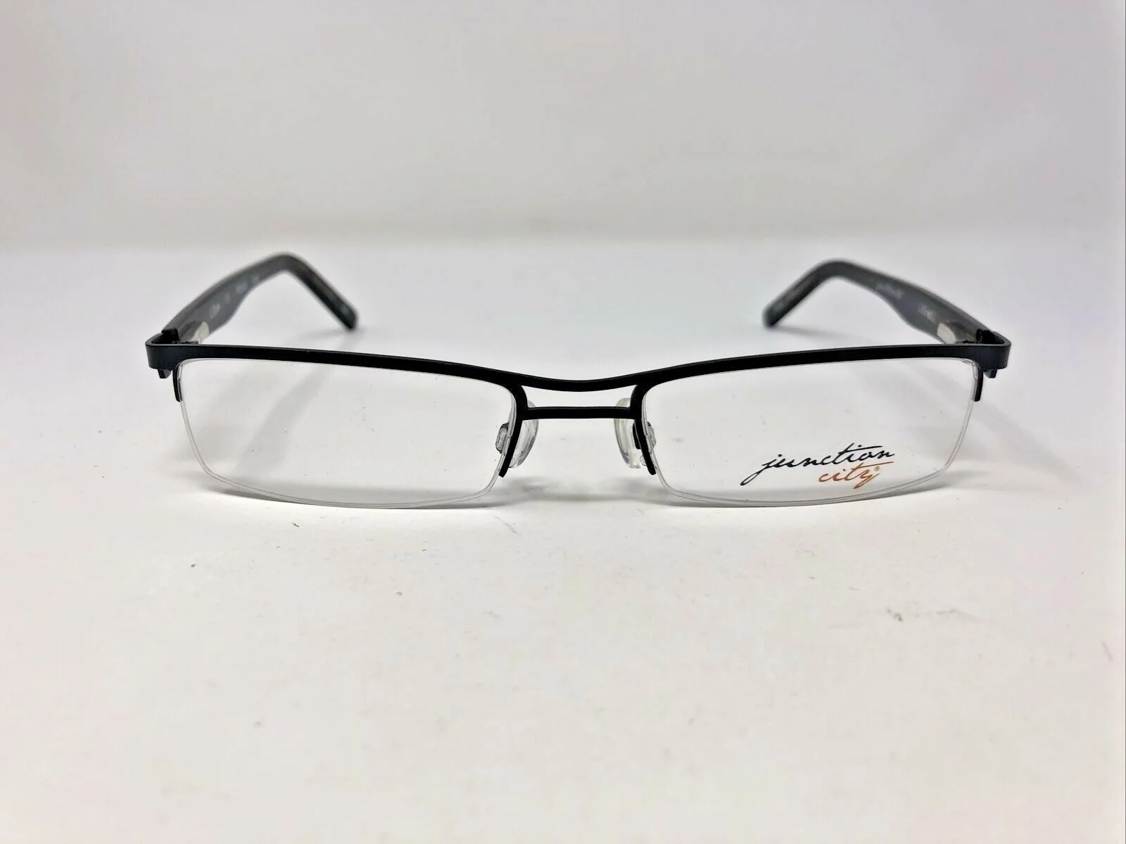 junction city Eyeglasses Frames PORTLAND 53-18-135 Black Half Rim TA98