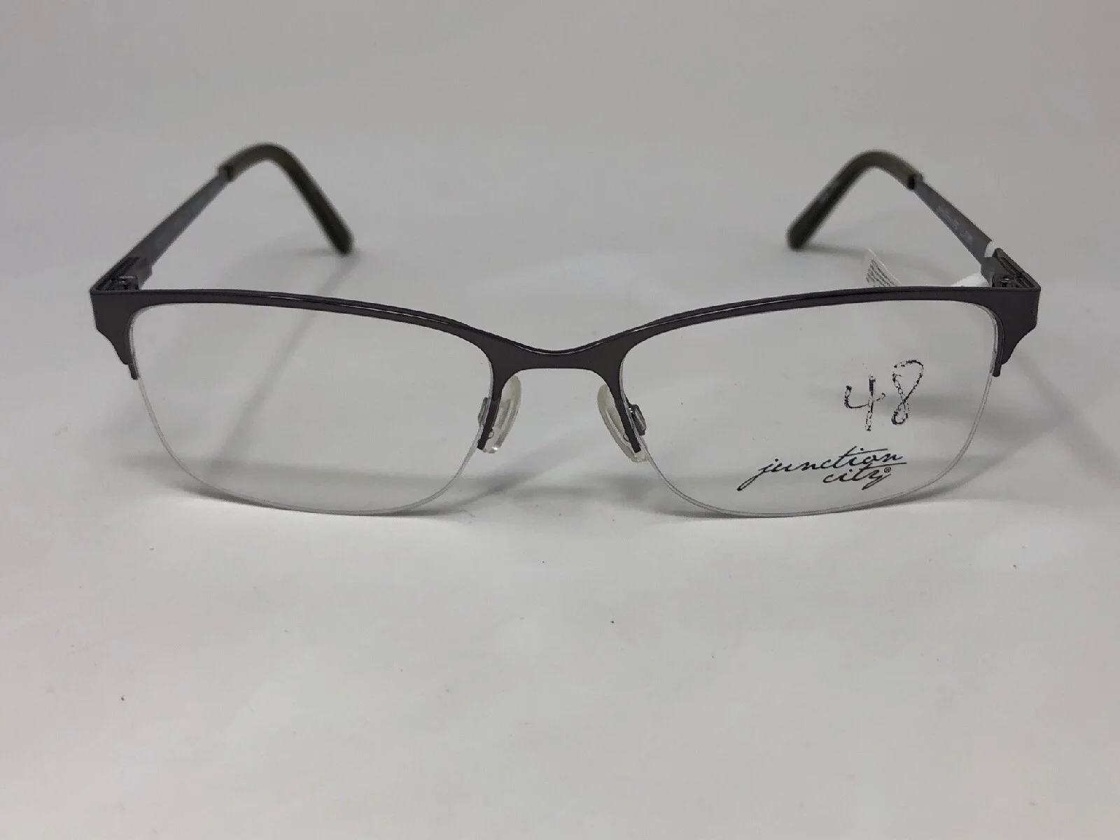 JUNCTION CITY “ROCKFORD” Eyeglasses Frame 55-18-145 Gunmetal/Olive SZ25 2