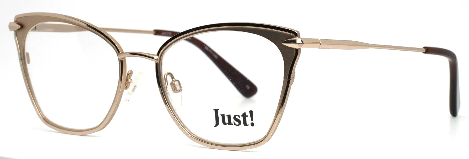 JUST! 310 Shiny Gold Womens Cat Eye Full Rim Eyeglasses 50-17-140 B:41