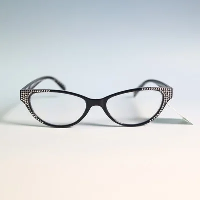 Justice computer eyeglasses, cat eye frames dot black and white new N4