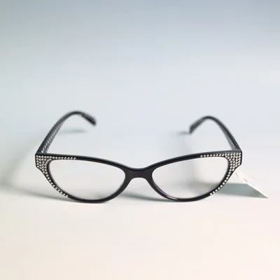 Justice computer eyeglasses, cat eye frames dot black and white new N4 2