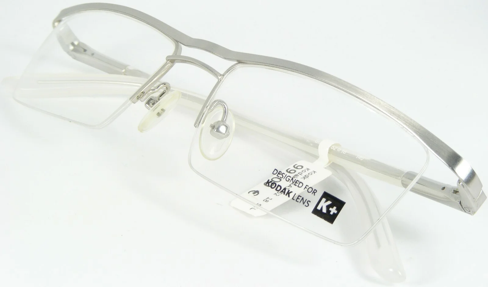 K+ Designed for KODAK LENS D 1A1 SIL SILVER EYEGLASSES FRAME 52-18-140mm 4