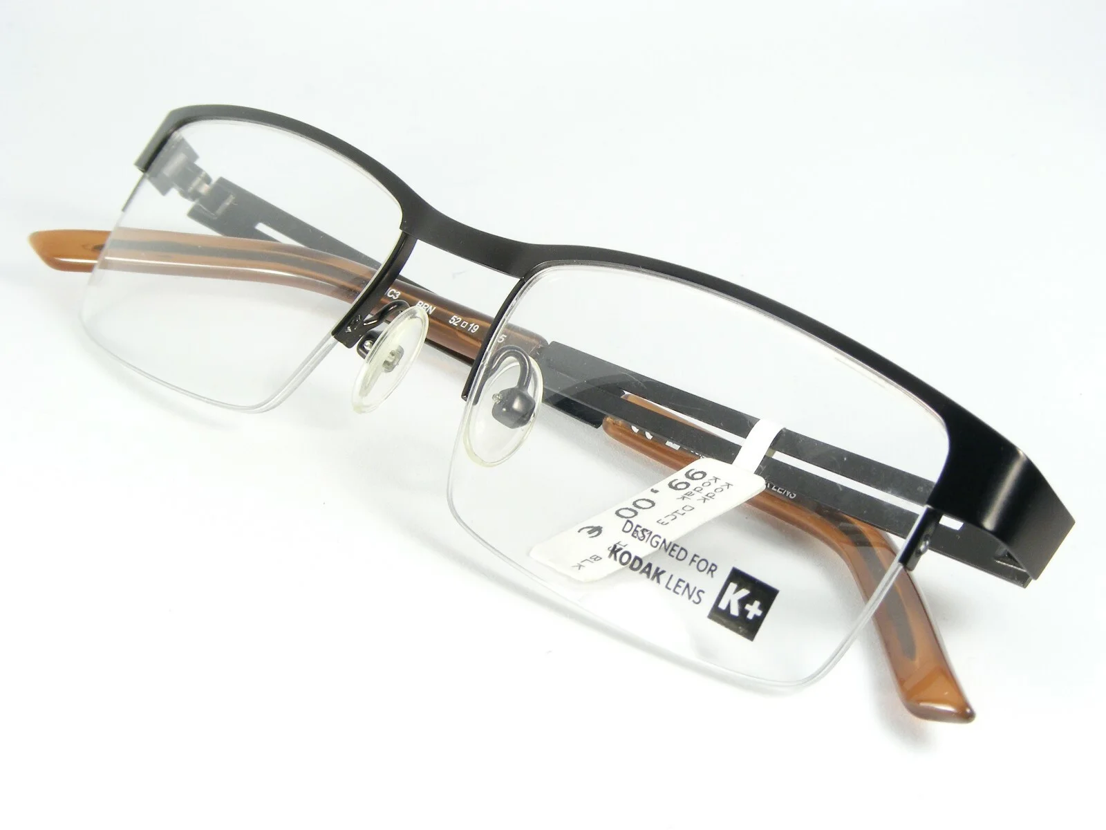 K+ Designed for KODAK LENS D 1C3 BRN /DARK BROWN EYEGLASSES FRAME 52-19-145mm 4