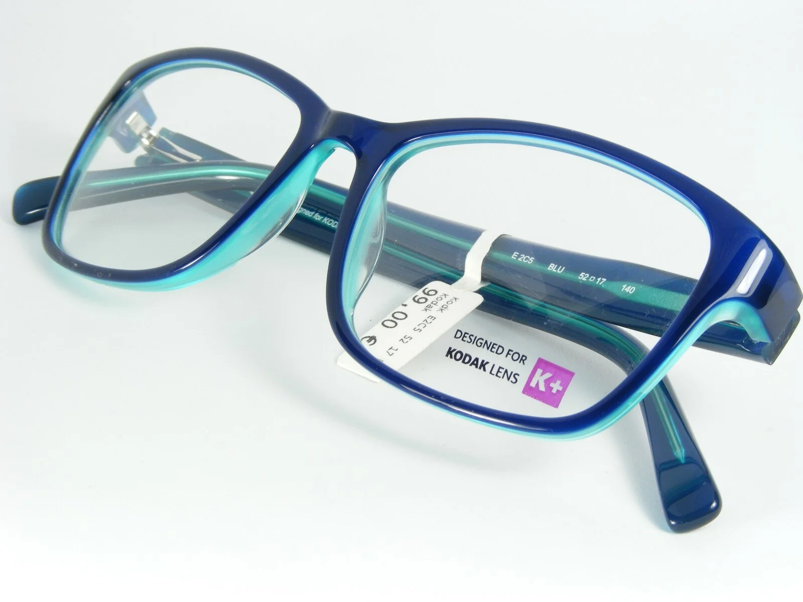 K+ Designed for KODAK LENS E 2C5 BLUE EYEGLASSES GLASSES FRAME 52-17-140mm 4