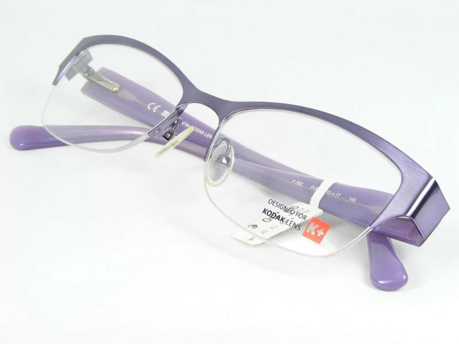 K+ Designed for KODAK LENS F 3B3 PUR PURPLE LAVENDER EYEGLASSES 53-17-140mm 4