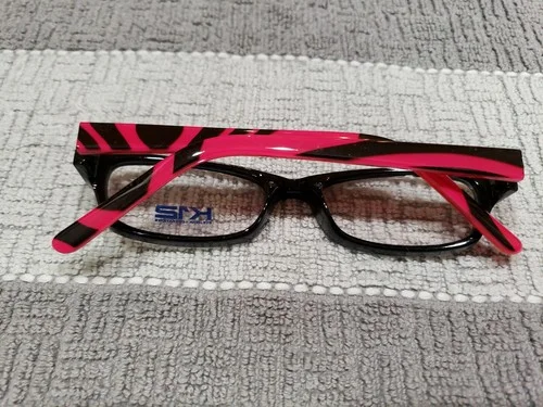 K12 Eyeglass Frames 4094 Black Hot Pink Kids 48 16 130 New 2