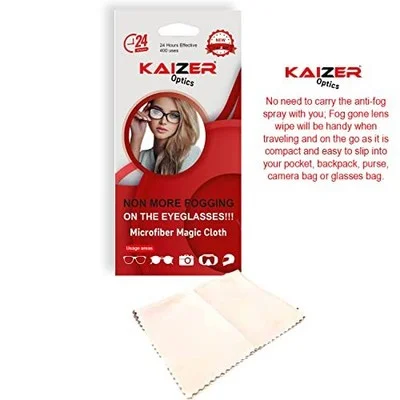 Kaizer-Anti Fog Wipes for Glasses Reusable Cloth for Eyeglasses Swimming for All 3