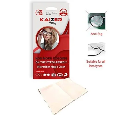 Kaizer-Anti Fog Wipes for Glasses Reusable Cloth for Eyeglasses Swimming for All 4
