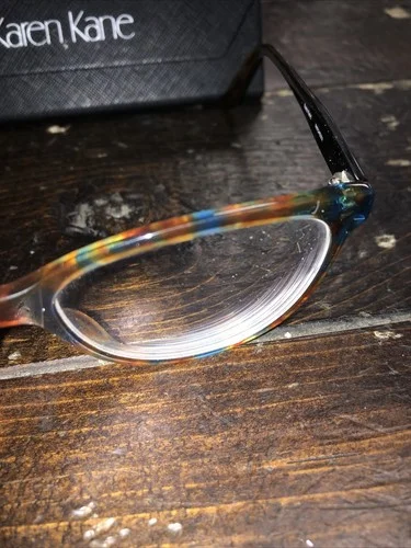 Karen Kane Eye Glasses Eyeglasses Frames Patchouli 54-16-140 Blue Tortoise 3