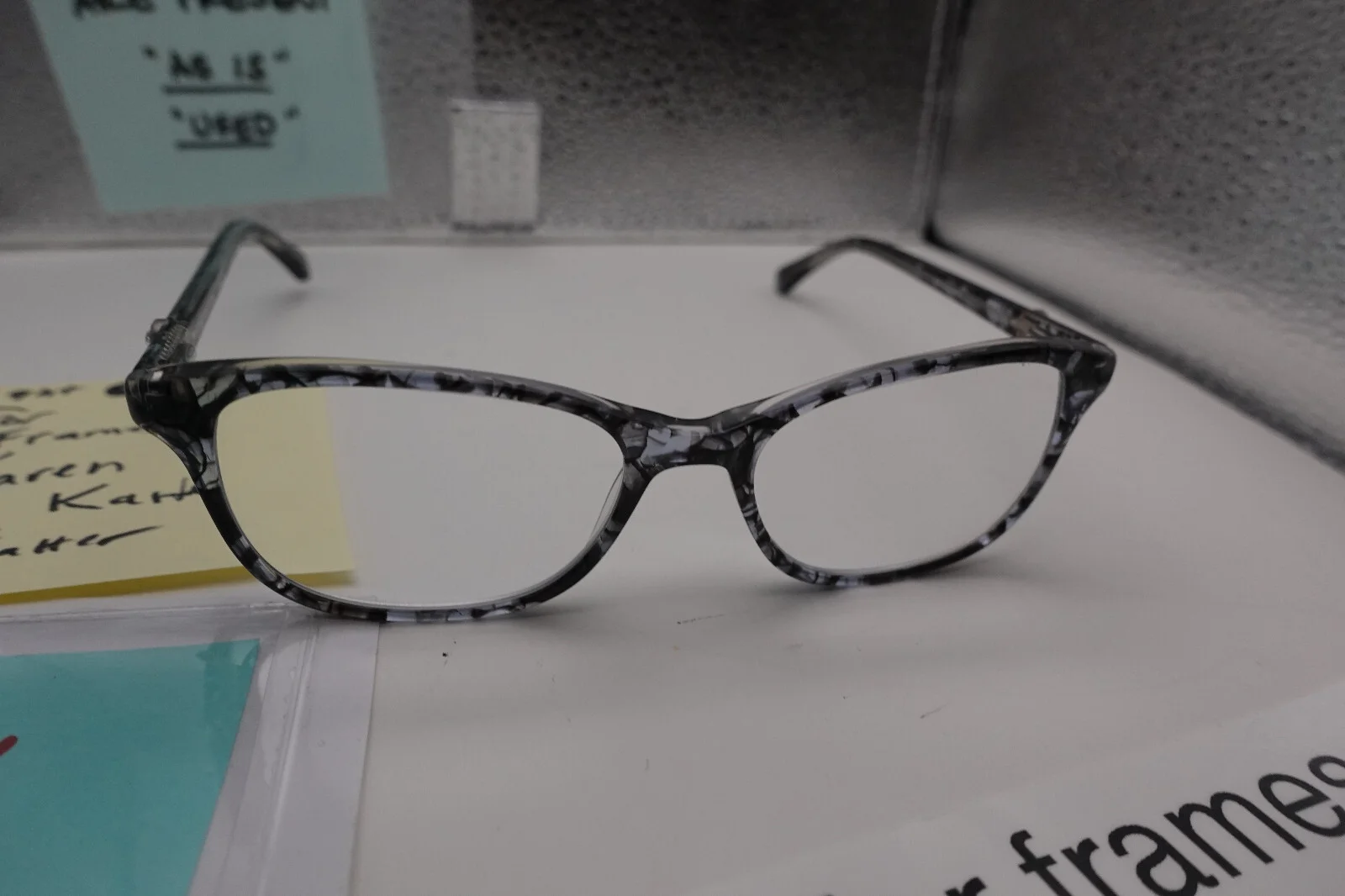 Karen Kane Petites Night Owl Black Pattern Plastic Eyeglass Frames 49[] 16 SG 30 3