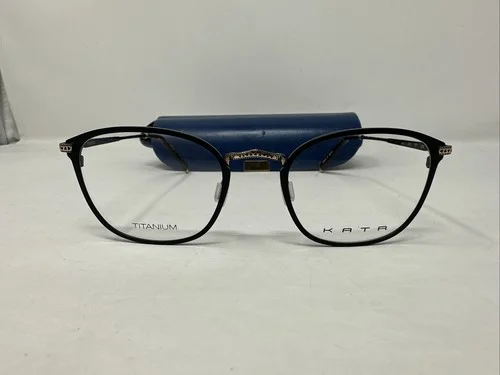Kata Nirvana Coal Gold Eyeglass Frames 51 21 145 & Case