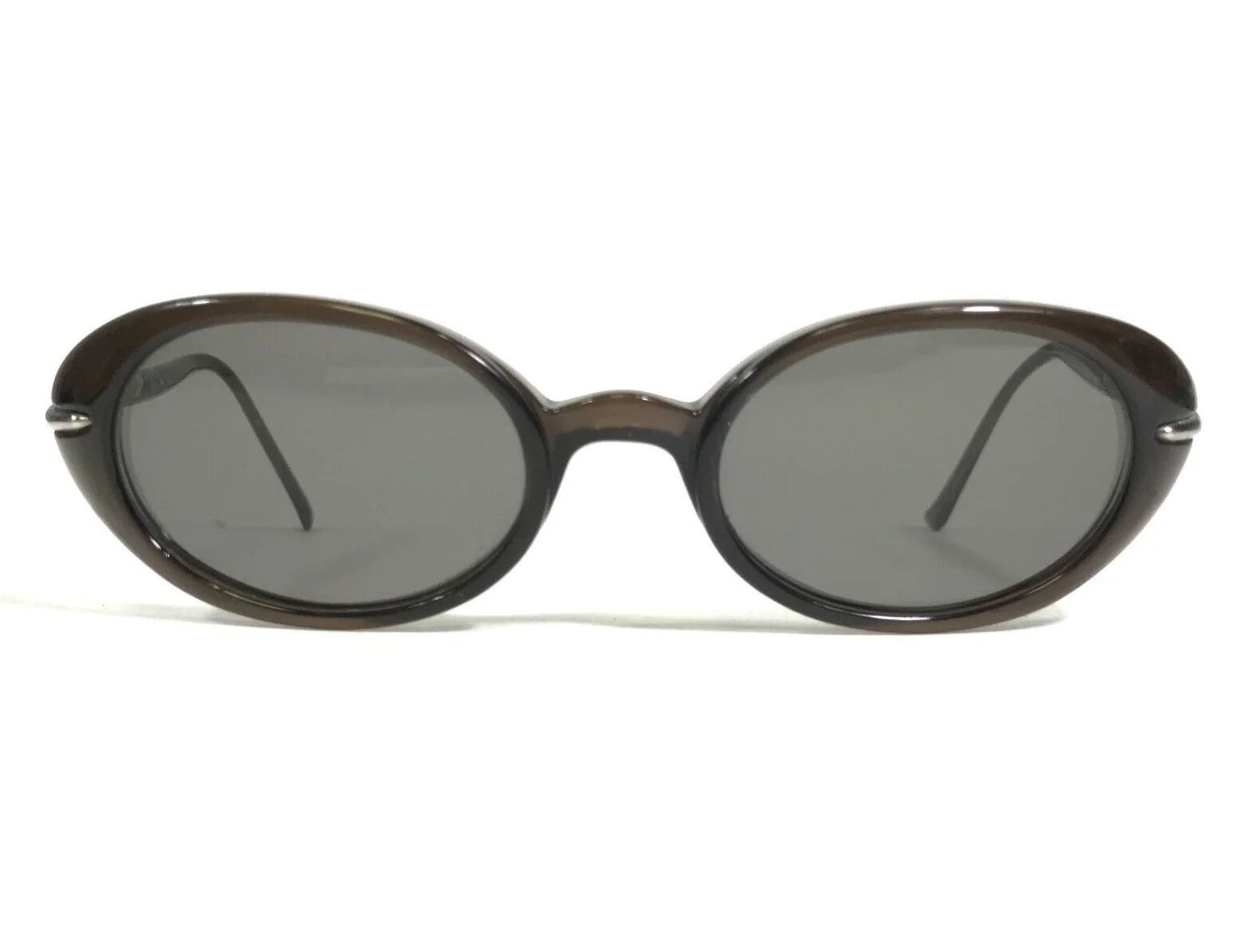 KATA Sunglasses Frames SKYE SMK Brown Silver Round Full Rim 47-20-135 2
