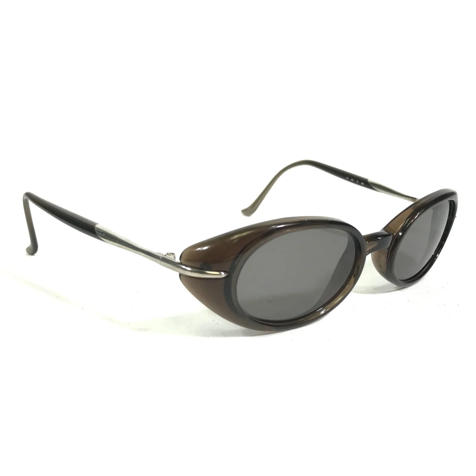 KATA Sunglasses Frames SKYE SMK Brown Silver Round Full Rim 47-20-135 3