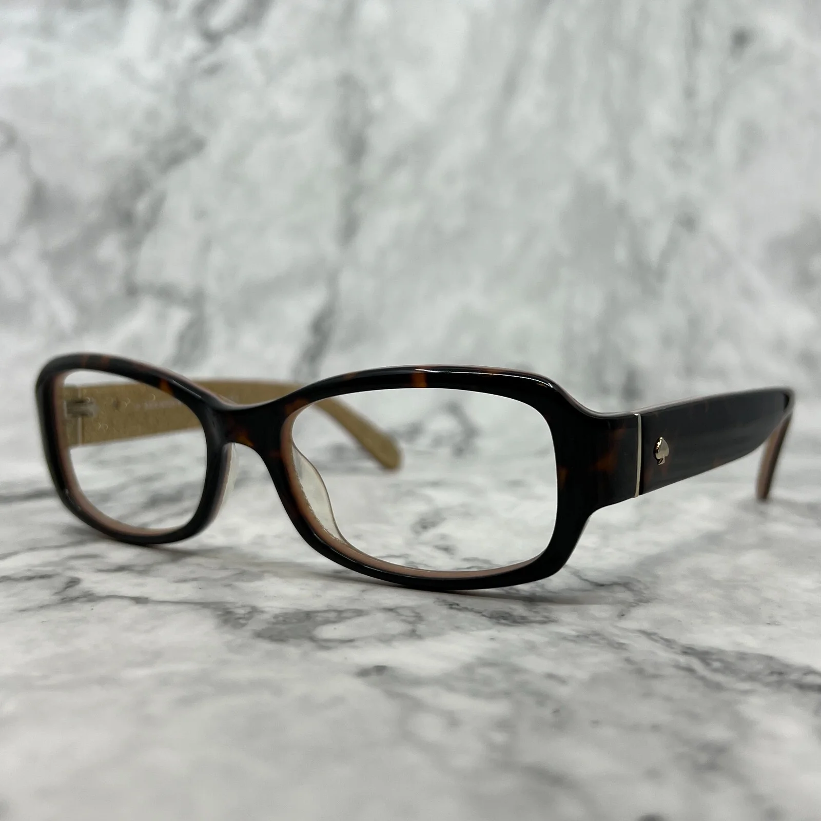 Kate Spade Adley 1J5P Tortoise Gold Glitter Eyeglasses Frames 53-17 135 mm