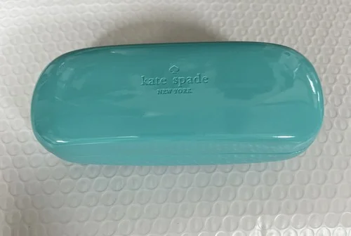 Kate Spade Aqua Blue/Clam Shell Sunglass Eyeglass Case Hard Shell Case