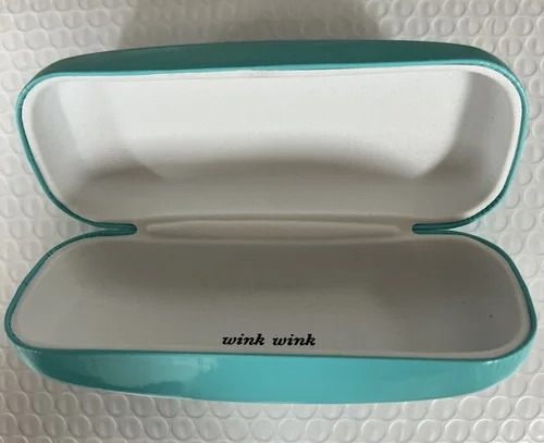 Kate Spade Aqua Blue/Clam Shell Sunglass Eyeglass Case Hard Shell Case 2