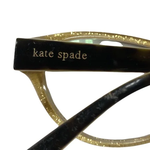 Kate Spade Black And Gold Glitter Sparkling Eye Glasses Frames 135mm FRAME ONLY 3