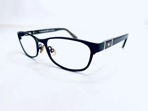 Kate Spade Black Metal Wayfarer Glasses W Gold Glitter Inside Temples 50 17 135