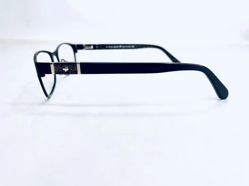 Kate Spade Black Metal Wayfarer Glasses W Gold Glitter Inside Temples 50 17 135 3