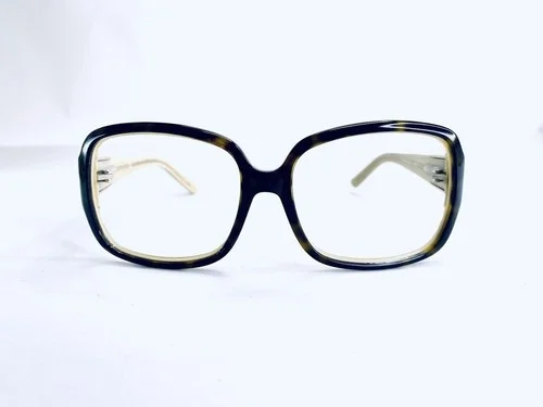 Kate Spade Brown Amber Square Eyeglasses Gold Glitter Interior Lulu 55 16 130