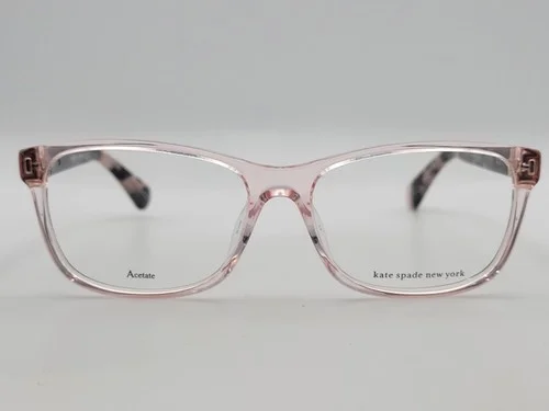 Kate Spade Calley HT8 Pink Havana Rectanlge Full Rim Eyeglass Frames 52-15-140 2