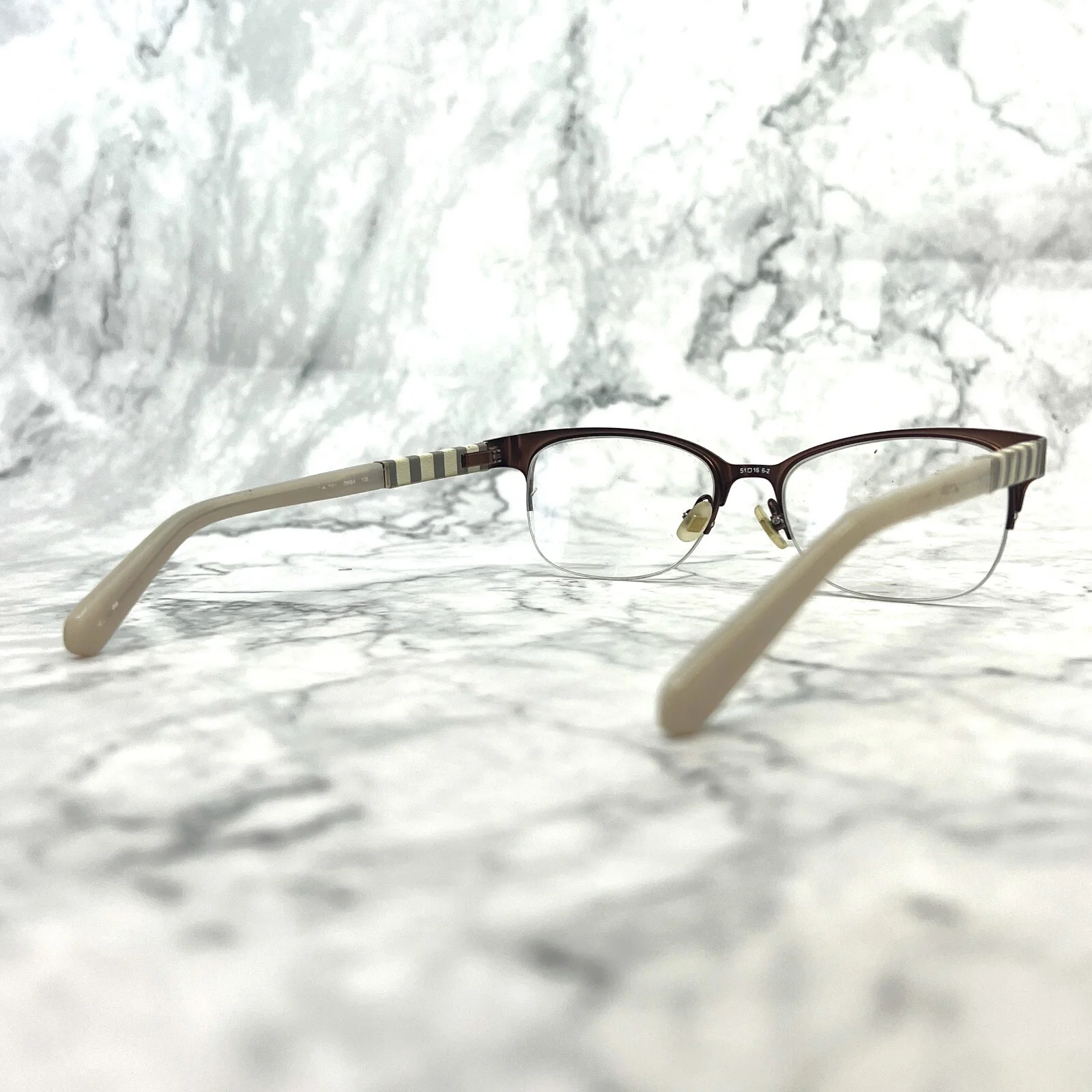Kate Spade Eyeglass Frames VALARY 0W94 49-16-135 Brown/Tan Striped 2085 New York 4
