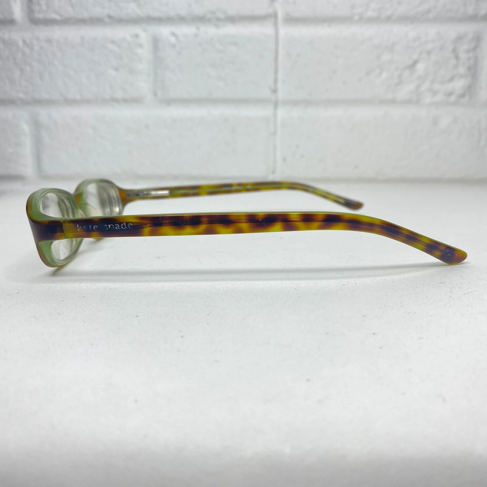Kate Spade Eyeglass Frames Womens Brown Tortoise Yellow Oval 50-16-130 17082 2