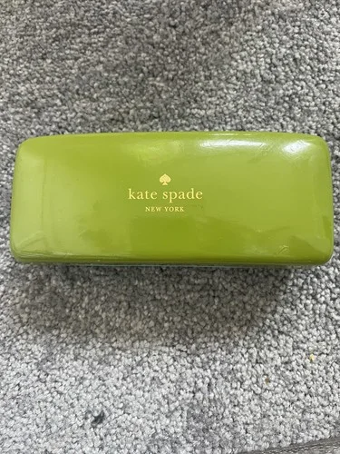 KATE SPADE Eyeglass Sunglass Blue Green Clamshell Hard Case - CASE ONLY