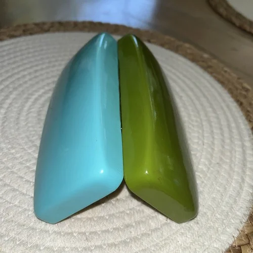 KATE SPADE Eyeglass Sunglass Clamshell Hard Case Turquoise/Green EUC (K86) 4