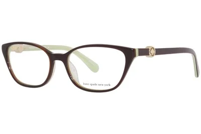 Kate Spade Eyeglasses Frames EMMALEE 09Q Brown Mint Green Cat Eye 49-16-140