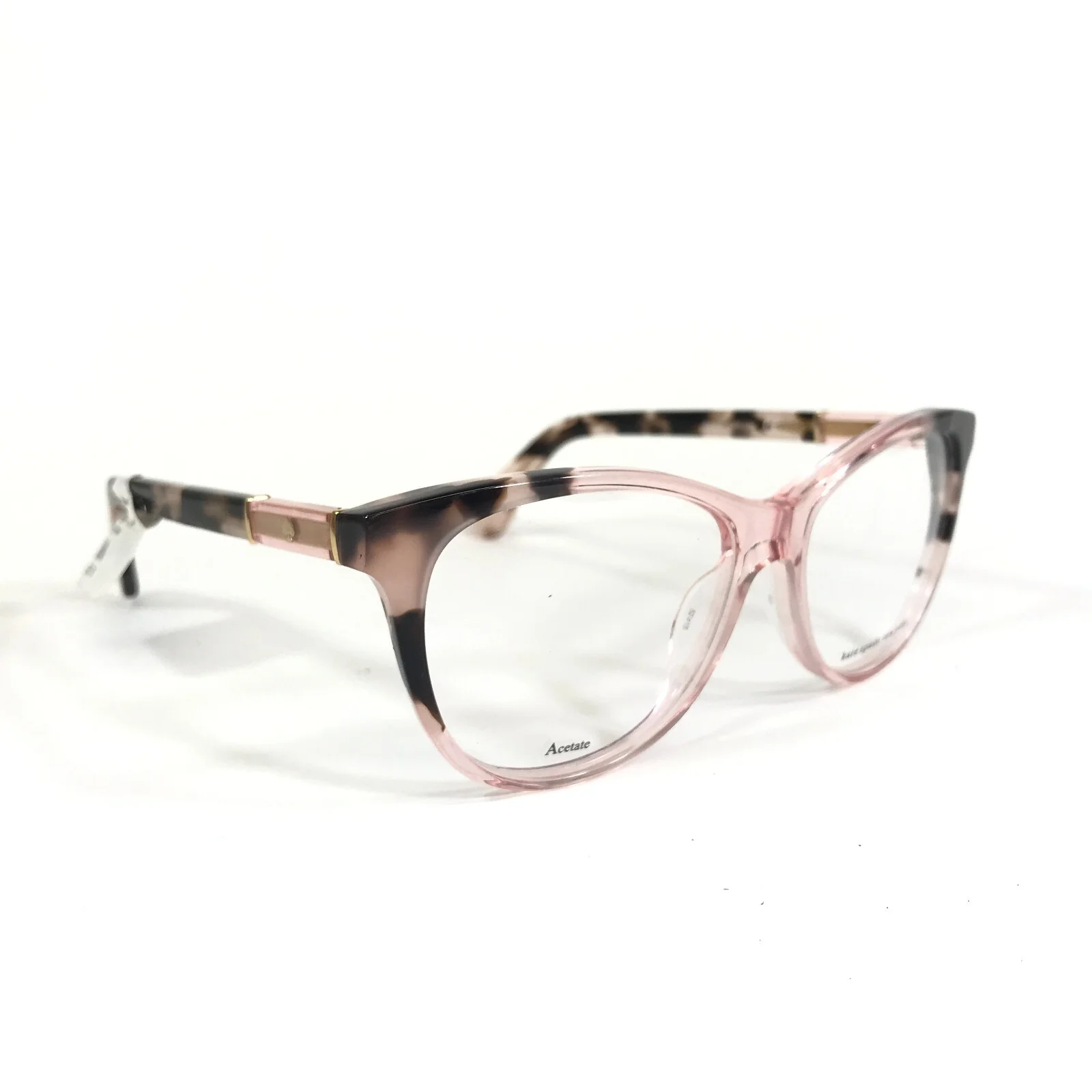 Kate Spade Eyeglasses Frames JOHNNA OO4 Clear Pink Tortoise Cat Eye 52-15-140 2