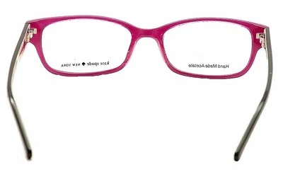 Kate Spade Eyeglasses Lucyann X78 Black/Pink Stripe Full Rim Optical Frame 49mm 4