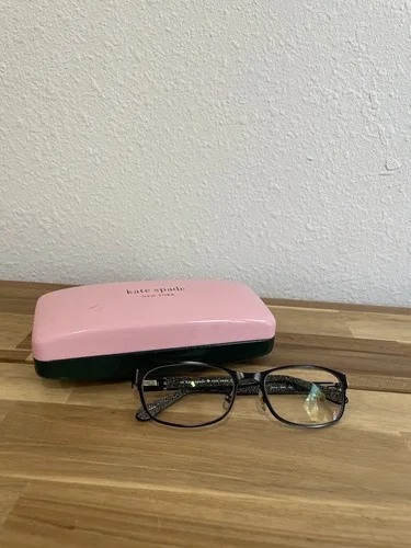 Kate Spade JAYLA 003 Black/Gold Glitter Eyeglasses Frames With Case 52-17-135 2