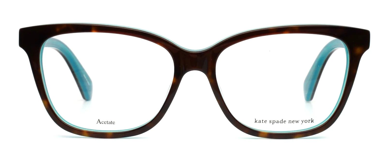 KATE SPADE Jorja FZL Havana Turquoise Womens Semi Cat Eye Eyeglasses 53-15-140 2
