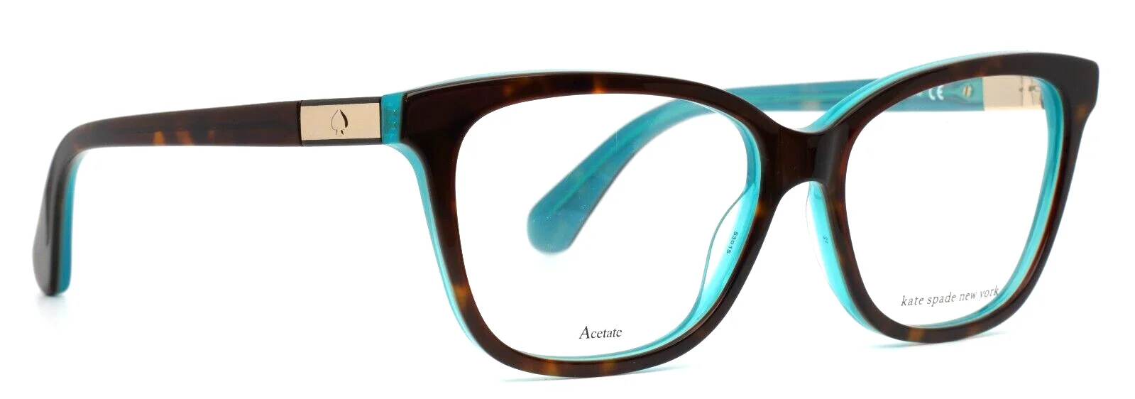 KATE SPADE Jorja FZL Havana Turquoise Womens Semi Cat Eye Eyeglasses 53-15-140 3
