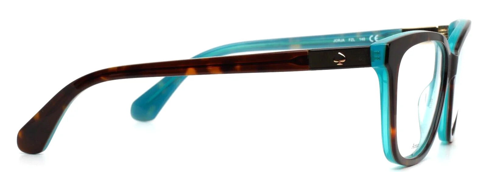 KATE SPADE Jorja FZL Havana Turquoise Womens Semi Cat Eye Eyeglasses 53-15-140 4