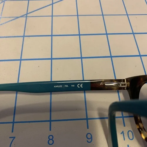 KATE SPADE KARLEE Cat Eye Rectangle Havana Teal Lens 53 mm Women 3