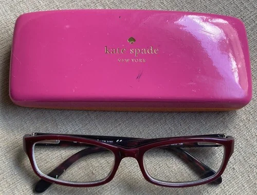Kate Spade KS Narcisa Eyeglasses 0W73 Dark Red Pink Tortoise Frame 51-16 130
