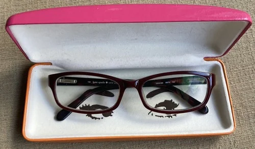 Kate Spade KS Narcisa Eyeglasses 0W73 Dark Red Pink Tortoise Frame 51-16 130 2