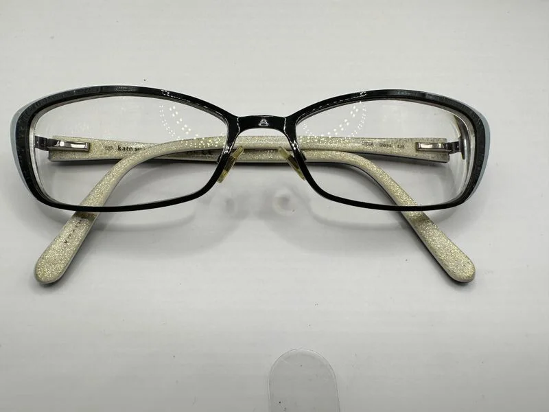 Kate Spade Lidia 0W44 Eyeglasses Black White Glitter Rectangle Frames 52-16-135 3