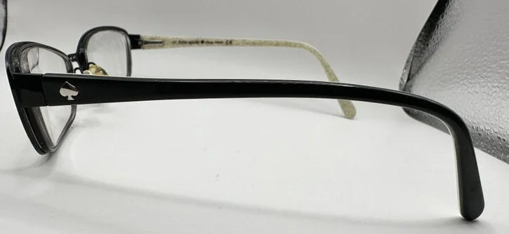 Kate Spade Lidia 0W44 Eyeglasses Black White Glitter Rectangle Frames 52-16-135 4